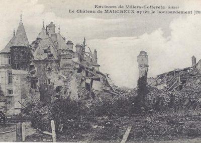 Château de Maucreux - Après le bombardement 1918